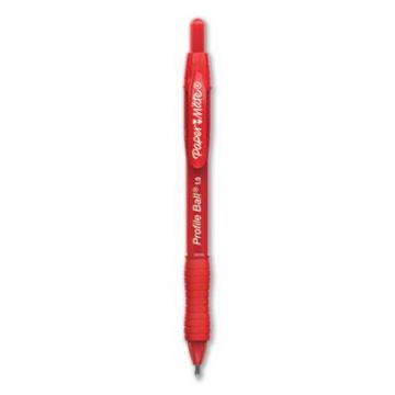 Paper Mate Profile Retractable Ballpoint Pen, Bold 1 mm, Red Ink/Barrel, Dozen