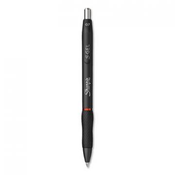 Sharpie S-Gel S-Gel Retractable Gel Pen, Medium 0.7 mm, Red Ink, Black Barrel, Dozen