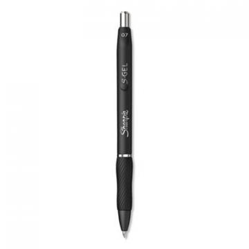Sharpie S-Gel S-Gel Retractable Gel Pen, Medium 0.7 mm, Black Ink, Black Barrel, Dozen