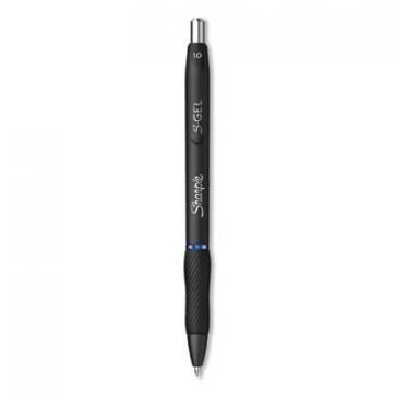 Sharpie S-Gel S-Gel Retractable Gel Pen, Bold 1 mm, Blue Ink, Black Barrel, Dozen