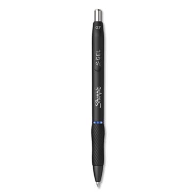 Sharpie S-Gel S-Gel Retractable Gel Pen, Medium 0.7 mm, Blue Ink, Black Barrel, 36/Pack