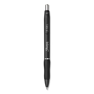 Sharpie S-Gel S-Gel Retractable Gel Pen, Medium 0.7 mm, Black Ink, Black Barrel, 36/Pack