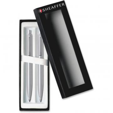 Cross Sheaffer Chrome Barrel Pen/Pencil Set
