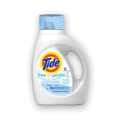 Tide Free & Gentle Laundry Detergent, 50oz Bottle, 6/Carton (41823)