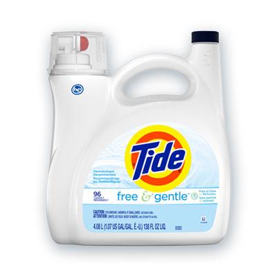 Tide Free & Gentle Liquid Laundry Detergent, 150 oz Pump Bottle, 4/Carton (41967)