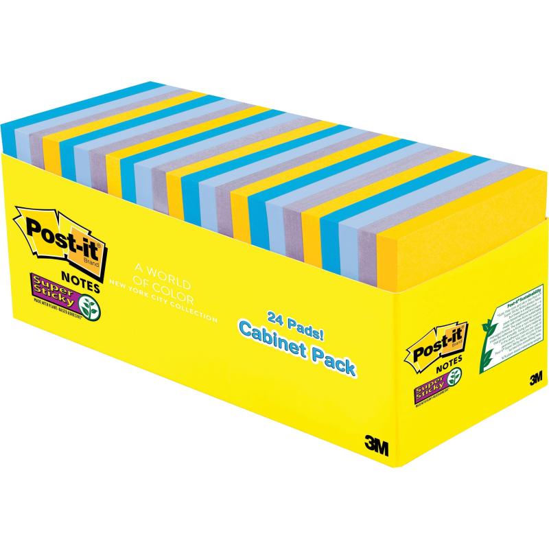 3m Post-it Super Sticky Notes - New York Color Collection