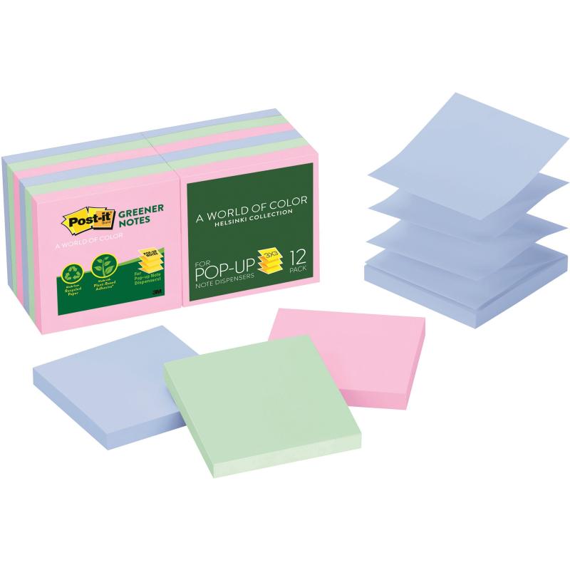 3m Post-it Greener Pop-up Notes - Helsinki Collection