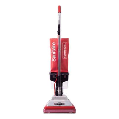 Sanitaire TRADITION Upright Vacuum with Dust Cup, 7 Amp, 12" Path, Red/Steel (SC887E)