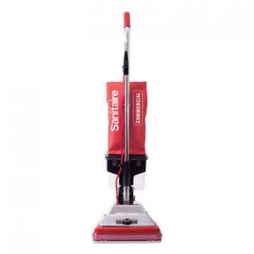 Sanitaire TRADITION Upright Vacuum with Dust Cup, 7 Amp, 12" Path, Red/Steel (SC887E)