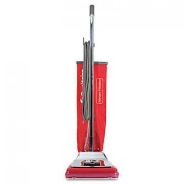 Sanitaire TRADITION Bagged Upright Vacuum, 7 Amp, 17.5 lb, Chrome/Red (SC888N)