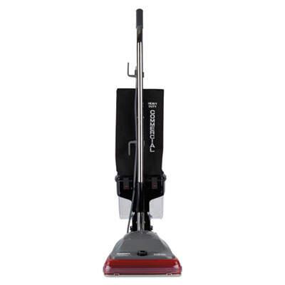 Sanitaire TRADITION Upright Vacuum with Dust Cup, 5 amp, 14 lb, Gray/Red (SC689B)