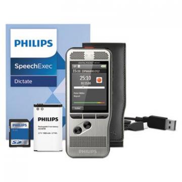 Philips Pocket Memo 6000 Digital Recorder, Push Button, 2GB, Silver (DPM600002)
