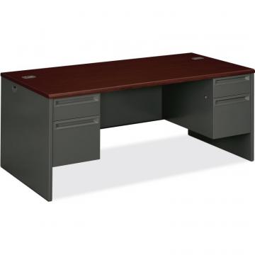 HON 38000 Series Double Pedestal Desk - 4-Drawer
