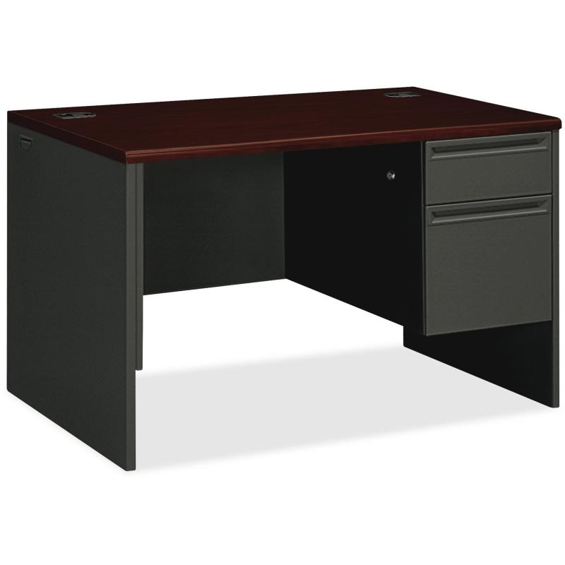 HON 38000 Series Single Pedestal Desk - 2-Drawer