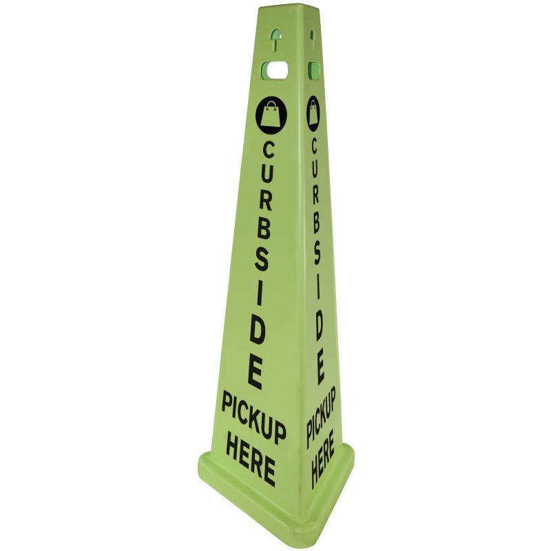 Impact TriVu 3-sided Curbside Pickup Safety Sign