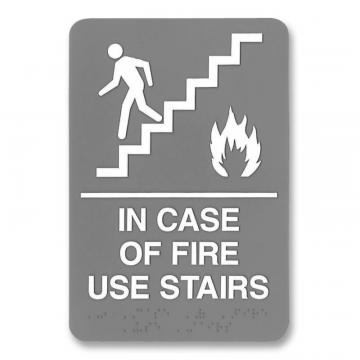 U.S. Stamp & Sign HeadLine ADA Plastic Fire Use Stairs Sign