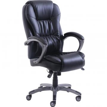 Lorell Active Massage Leather High-Back Chair