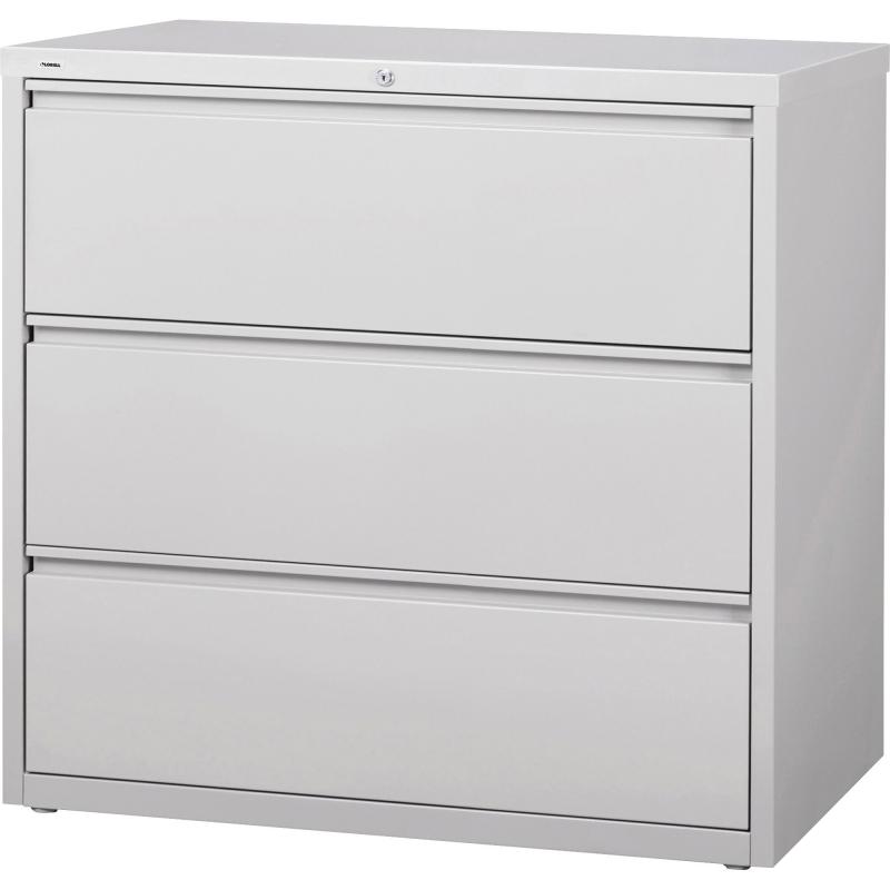 Lorell 3-Drawer Light Gray Lateral Files 88032