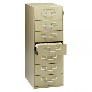 Tennsco Card Files & Media Storage Cabinet - 7-Drawer CF-758SD