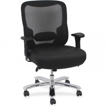 Lorell Big & Tall Mid-back Leather Task Chair