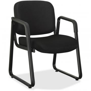 Lorell Black Fabric Guest Chair