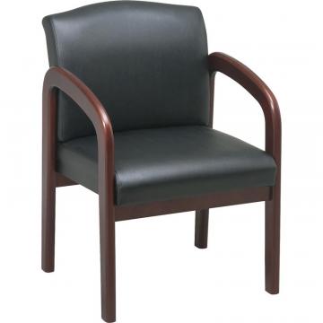 Lorell Deluxe Faux Guest Chair