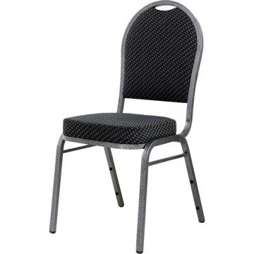 Lorell Upholstered Textured Fabric Stacking Chairs - 4/CT