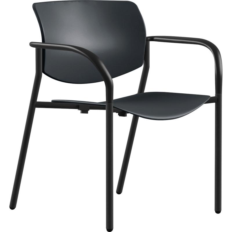 Lorell Stack Chairs with Plastic Seat & Back