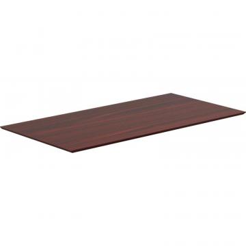 Lorell Electric Height-Adjustable Mahogany Knife Edge Tabletop