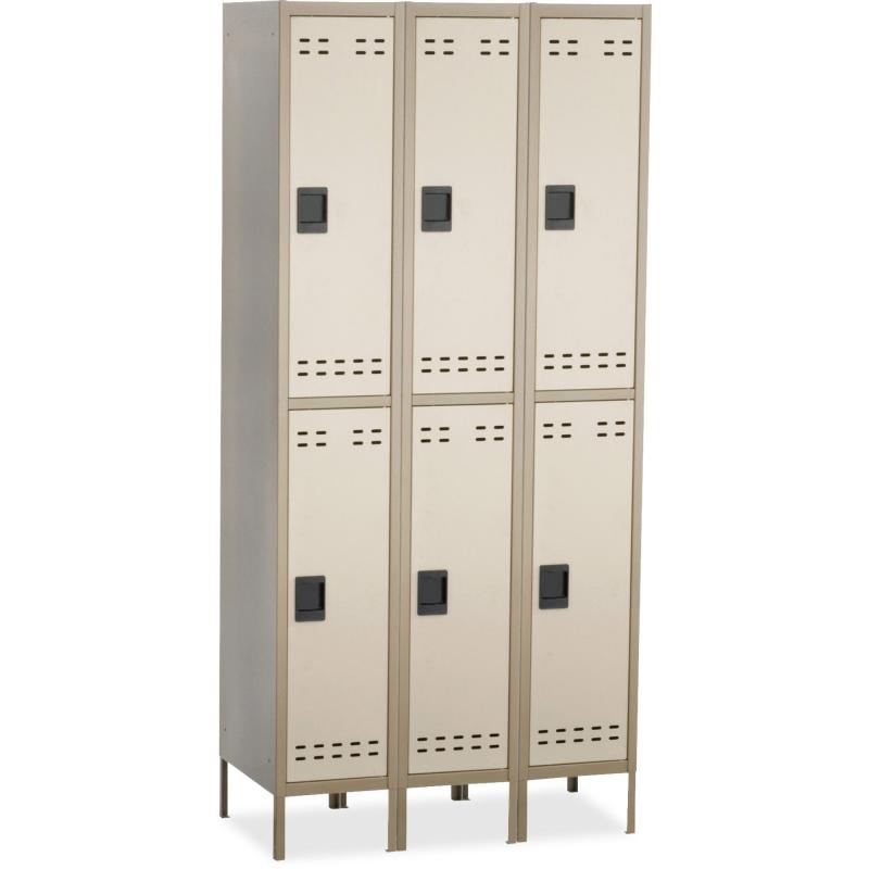 Safco Double-Tier Two-tone 3 Column Locker with Legs