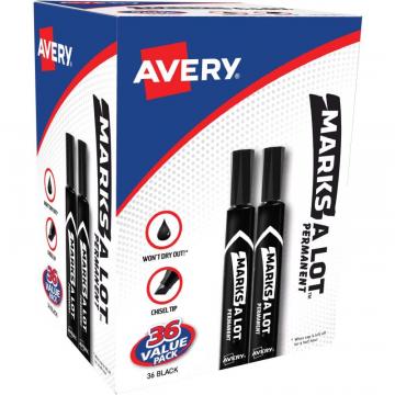 Avery Marks-A-Lot Marks A Lot Large Desk-Style Permanent Marker Value Pack