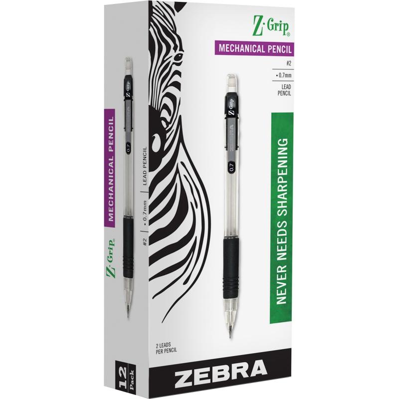 Zebra Pen Z-grip Clear Barrel Mechanical Pencil 52410