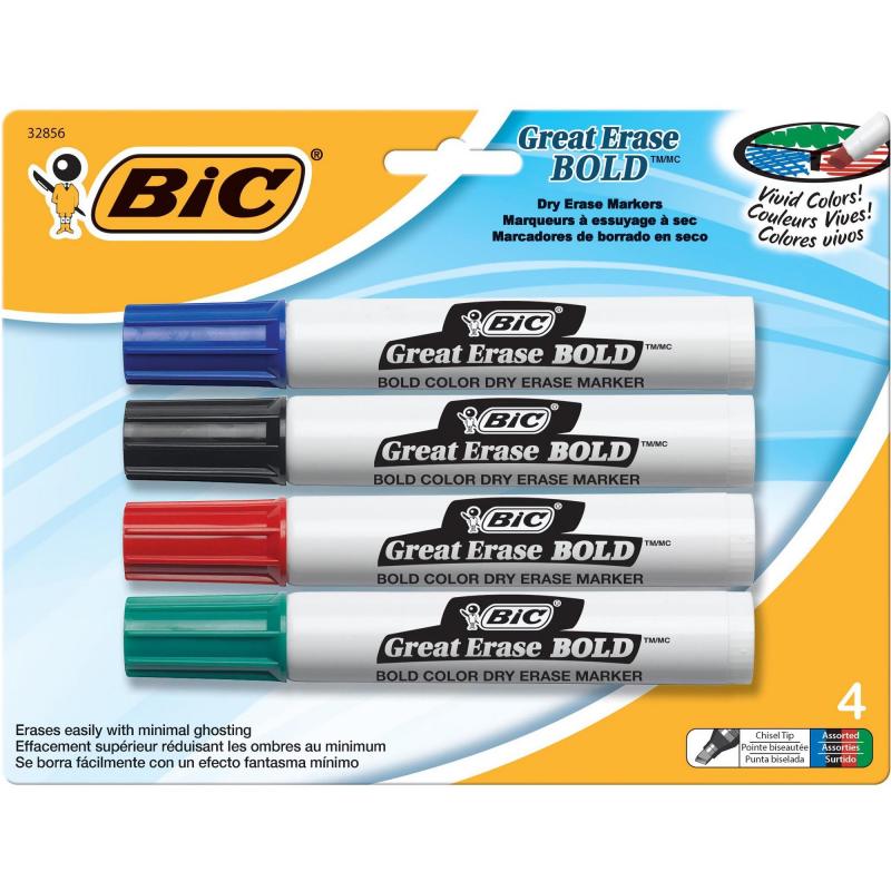 BIC Intensity Bold Vivid Dry-erase Markers DECP41ASST