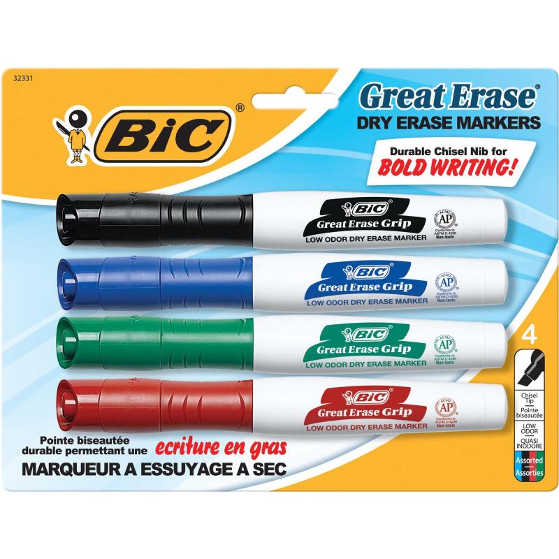 BIC Intensity Chisel Point Whiteboard Markers GDEMP41-AST