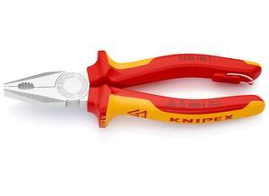 Knipex VDE-Combination Pliers with tether attachment point for a tool tether 180 mm