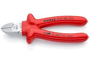 Knipex Diagonal Cutter chrome plated with dipped insulation, VDE-tested 160 mm