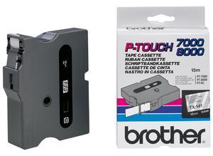 Brother Labelling tape cartridge, 18 mm, tape transparent, font black, 15.4 m