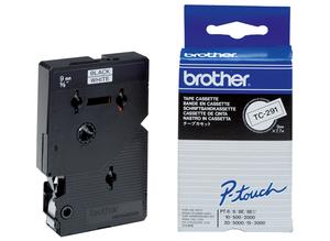 Brother Labelling tape cartridge, 9 mm, tape white, font black, 7.7 m