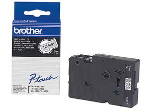 Brother Labelling tape cartridge, 9 mm, tape transparent, font black, 7.7 m