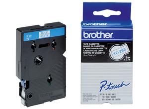 Brother Labelling tape cartridge, 9 mm, tape white, font blue, 7.7 m