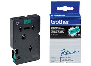 Brother Labelling tape cartridge, 9 mm, tape green, font black, 7.7 m