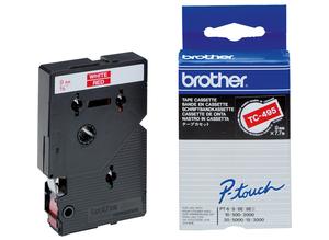 Brother Labelling tape cartridge, 9 mm, tape red, font white, 7.7 m