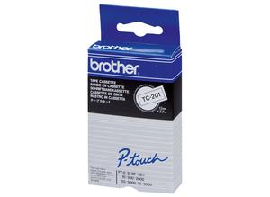 Brother Labelling tape cartridge, 12 mm, tape white, font black, 7.7 m