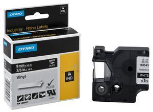 Dymo Labelling tape cartridge, 9 mm, tape black, font white, 5.5 m