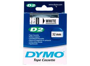 Dymo Labelling tape cartridge, 32 mm, tape black, font white, 10 m