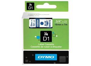 Dymo Labelling tape cartridge, 19 mm, tape blue, font white, 7 m