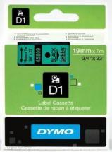Dymo Labelling tape cartridge, 19 mm, tape green, font black, 7 m