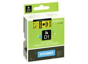 Dymo Labelling tape cartridge, 6 mm, tape yellow, font black, 7 m