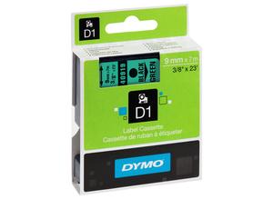 Dymo Labelling tape cartridge, 9 mm, tape green, font black, 7 m