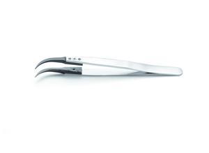 Ideal-tek Plastic replaceable tip tweezers. Tips: curved, very fine